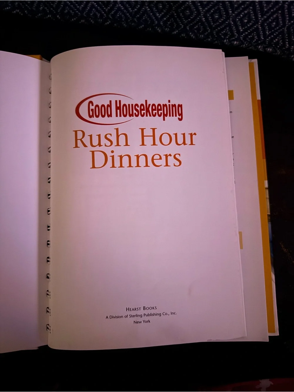 Rush Hour Dinners Cookbook - Orange Cover